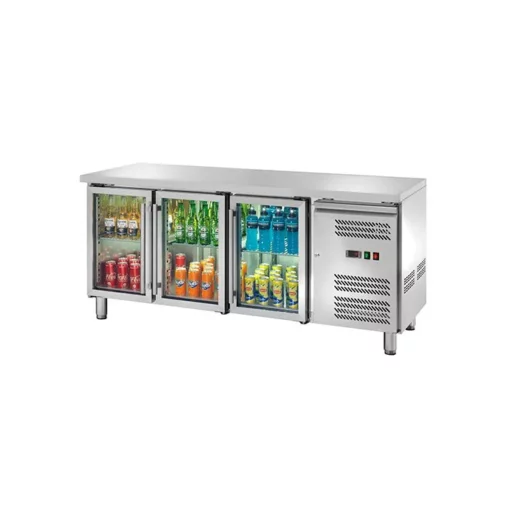 Banco refrigerato ventilato GN1/1 con porte a vetri AK3104TNG
