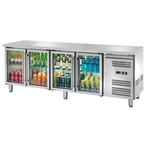 Banco refrigerato ventilato GN1/1 con porte a vetri AK4104TNG